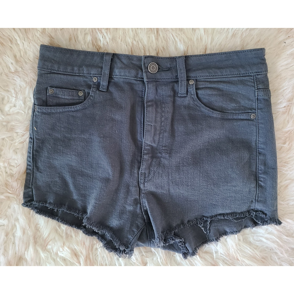 Talula Women Shorts Size 28 Cut Off High Rise Gray Wash‎ Jean Denim Western Boho